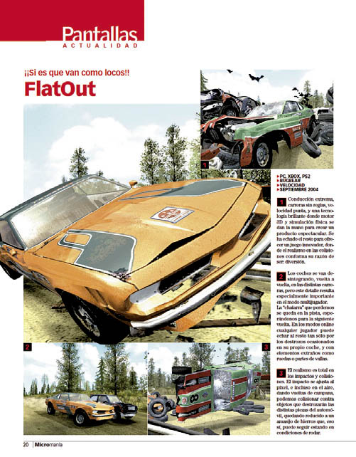 MICROMANIA 110 Pantallas - FlatOut