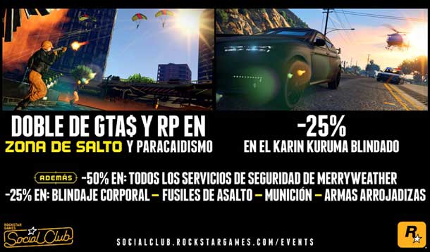 bonificaciones de GTA Online